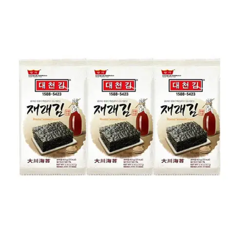 Daechun Seasoned Seaweed Dosirak (Original) 3 pack 原味紫菜小食（三连包）