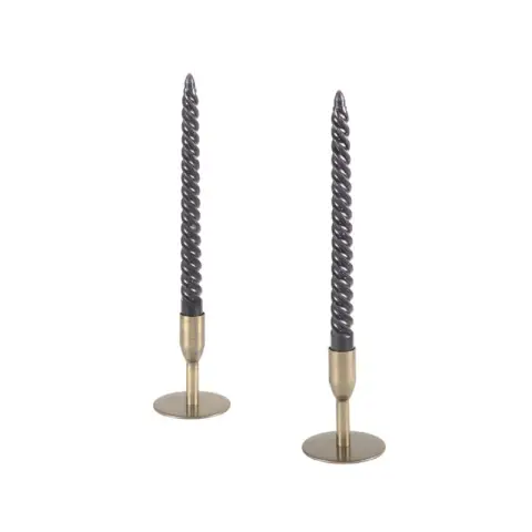 LABEL51 Home Decoration Candle Holder - Antique Gold- Metal Antique Gold