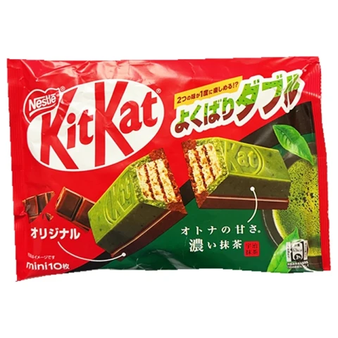 Nestle Kitkat Choco & Matcha Cookies 124.3g/oack 奇巧原味&抹茶味威化饼干 124.3g/袋