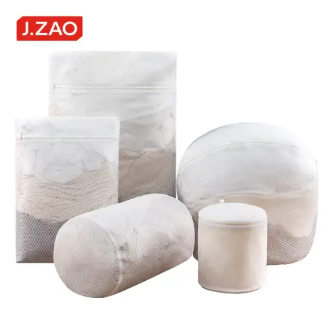 J.Zao Antibacteriële Waszakken voor Wasmachine - Set van 5 - Wit Antibacterieel Type 5 Stuks