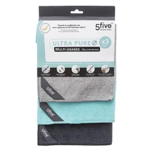 Set of 3 Ultra Pure Microfiber Cloths