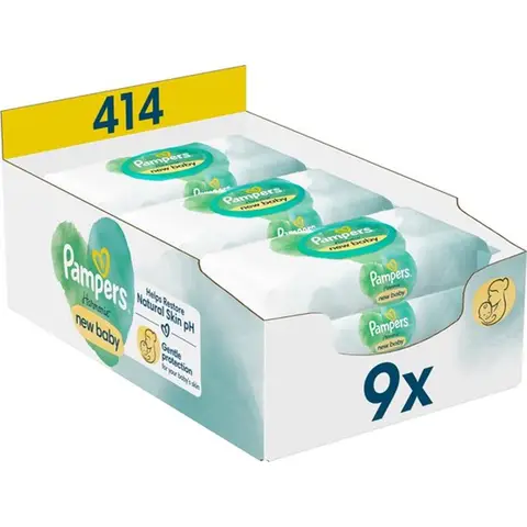 Pampers Harmonie New Baby Doekjes 9 Verpakkingen = 414 Babydoekjes