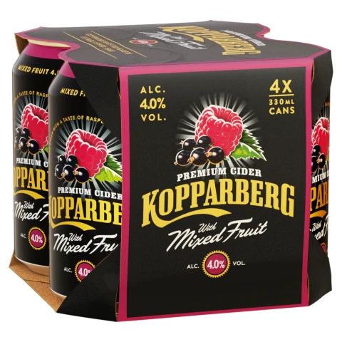 Kopparberg Premium Cider with Mixed Fruit 4 x 330ml