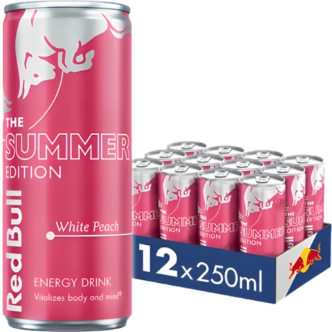Red Bull Summer Edition White Peach 12X250ml [incl. €1.8 deposit] White Peach