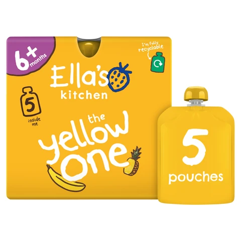 Ella's Kitchen Smoothie Snack Yellow Fruit 6+ Months 5x90g