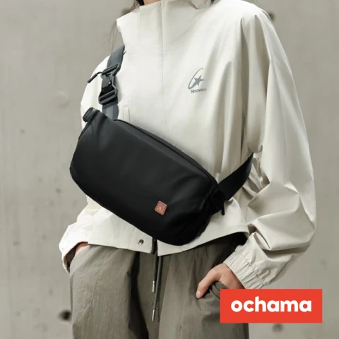 ochama Explorer Messenger Bag Men's and Women's Chest Bag Waist Bag Large Capacity, Single Shoulder Backpack Leisure
Sports Mobile Phone Black