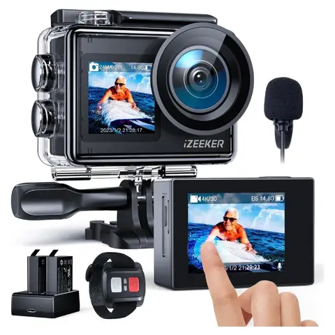 iZEEKER iA200 Caméra d'action 4K 30 fps 20 MP 