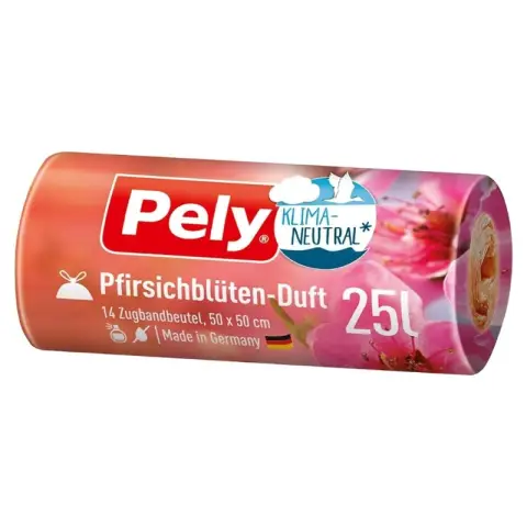 Pely Zugband-Beutel Pfirsichblüten Duft 25l