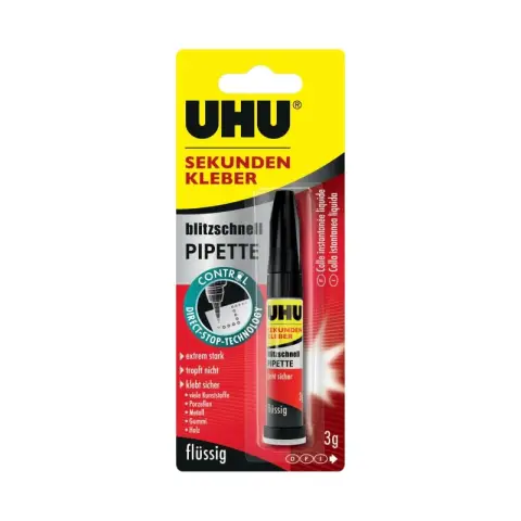 Uhu Sekundenkleber flüssig Pipette