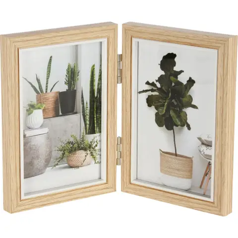 Doppeltes Houten-Fotoalbum für zwei Fotos im Format 10 x 15 cm
