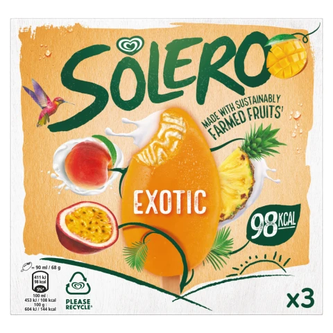 Solero Ice Cream Sticks Exotic 3x 90 ml
