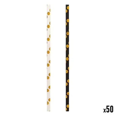 5Five Papieren Rietjes Goud Assorti - 100 stuks
