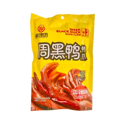 JIECHANFANG FOOD Jiechanfang Spicy Duck Foot Week Black 105g Zhou Hei Ya Spicy Flavor Duck Feet