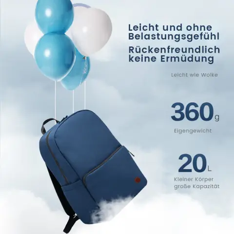 J.Zao Leichte Tasche Rucksack Sport Reise Pendler Schüler Schultasche - 20L - Anthrazit Schwarz