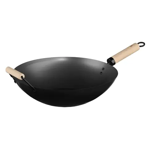 5Five STEEL WOK 35CM+ WOOD HANDLE