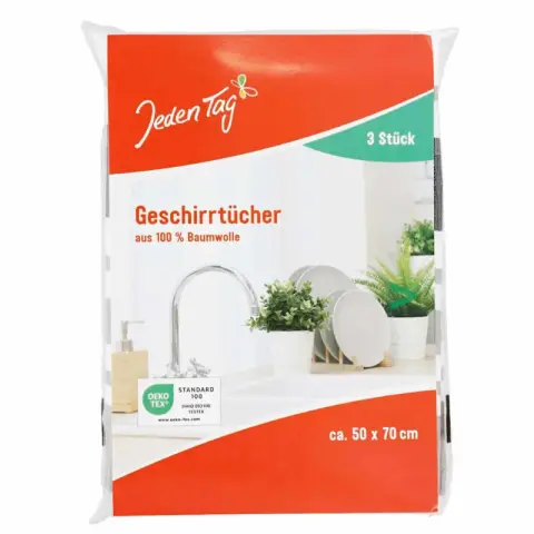 Jeden Tag Geschirrtücher 3er Pack