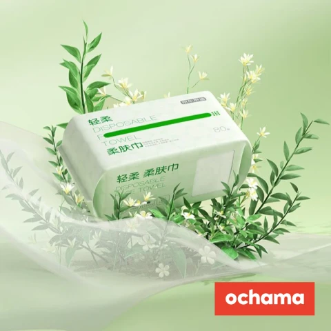 ochama Disposable Face Towels (80 Sheets * 5 Packs)