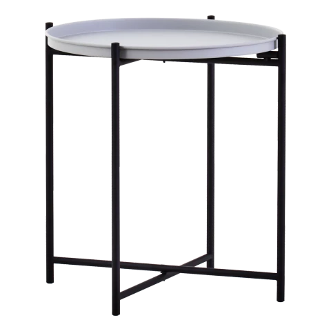 Trosa Side Table with Round Grey Top