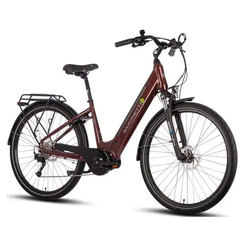 Saxonette E-Bike Cityrad Deluxe Sport (Wave) – Rot, 45 Zoll Rahmen