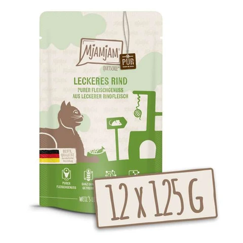 MjAMjAM - Quetschie - Pure vleestraktatie - Puur smakelijk rundvlees 125g*12