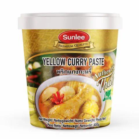 Sunlee Pâte de curry jaune végétalienne SUNLEE 400 g