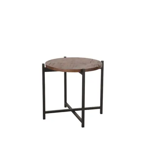 LABEL51 Side Table Dox - Black - Mango wood - Black Frame Black