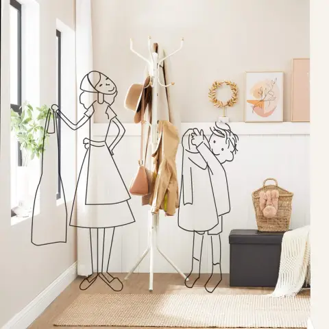 SONGMICS Garderobenständer - Massivmetall - 182 cm -