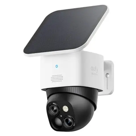 eufy Security SoloCam S340, Kamera Überwachung Aussen, 360°-Überwachung, Keine Toten Winkel, Überwachungskamera Aussen Akku, Solar, 2,4GHz WLAN, Gebührenfreie Nutzung, HomeBase 3 kompatibel