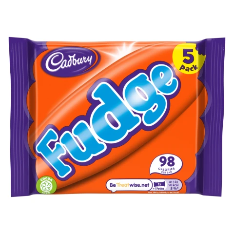 Cadbury Fudge Chocolate Bar 5 Pack Multipack 110g