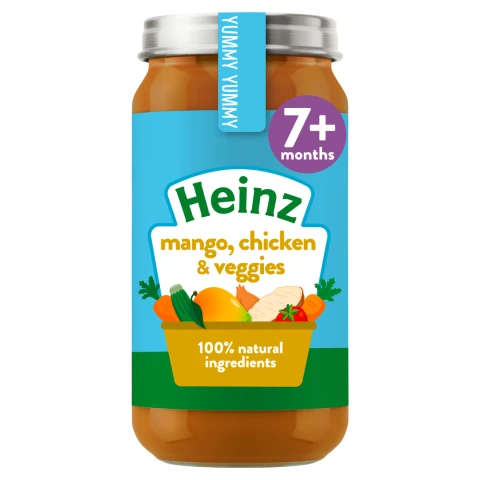 Heinz Mango Chicken And Vegetable Baby Food Jar 7+ Months 200g