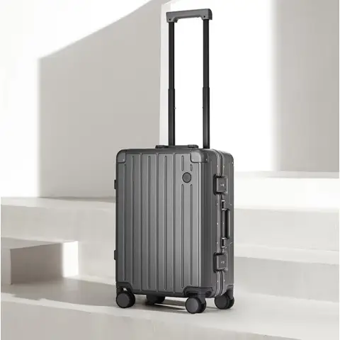Ochama 24-Inch Aluminium Frame Hard-Shell Koffer - Ritsloos, Grote Capaciteit, Uittrekbare Handgreep 24 Inch / Grijs