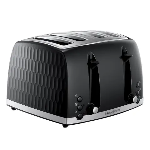 Russell Hobbs Honeycomb 4 slice - Black