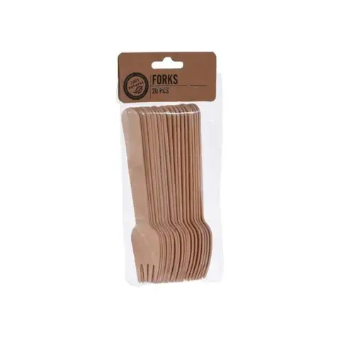 Disposable Wooden Forks - 20pcs