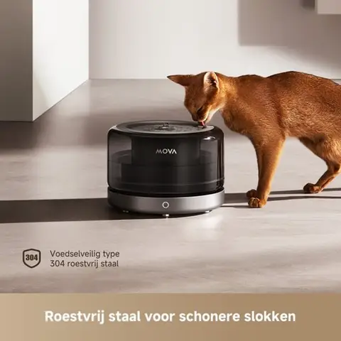 MOVA WF20 Pro - Huisdier waterfontein - 3L Stil Automatische wateruitgifte Multifiltratie Zelfreinigend