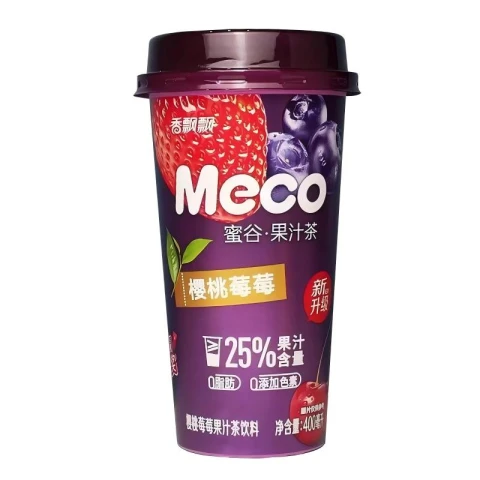 Xiang Piao Piao Meco Cherry and Berry Fruit Tea 400ml 香飘飘果汁茶樱桃莓莓400ml