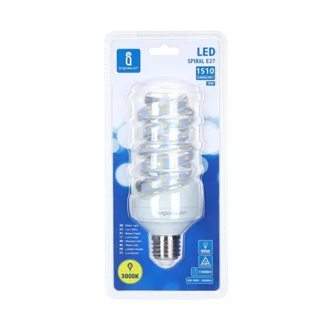 Aigostar LED B5 SPIRAL 15W E27 3000K- yellow- light bulb