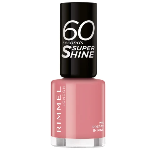 Rimmel London 60 Seconds Super Shine Nail Polish, Preppy in Pink, 8ml