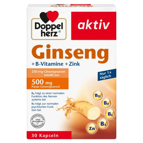 Doppelherz Ginseng 250 + B-Vitamine + Zink 30 St