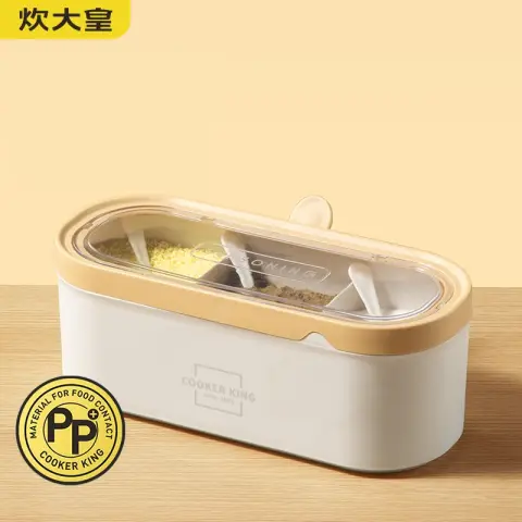 3 Compartment Mixing Container Sealed Moisture Resistant Seasoning Jar