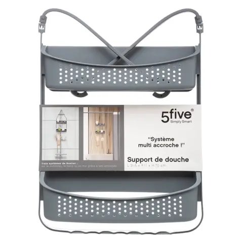 Grijze Flexibele Douchehouder 2L