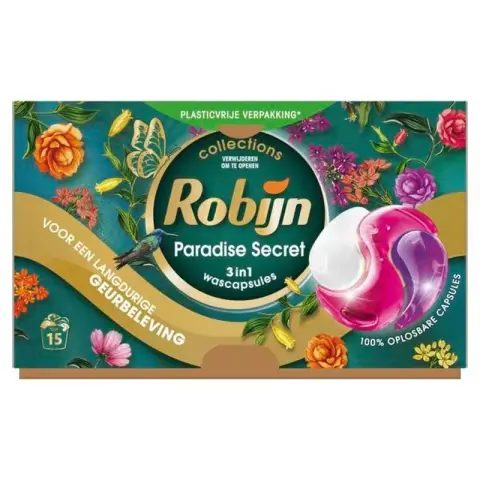 ROBIJN 3in1 Laundry Capsules Color Paradise Secret 15 Washes