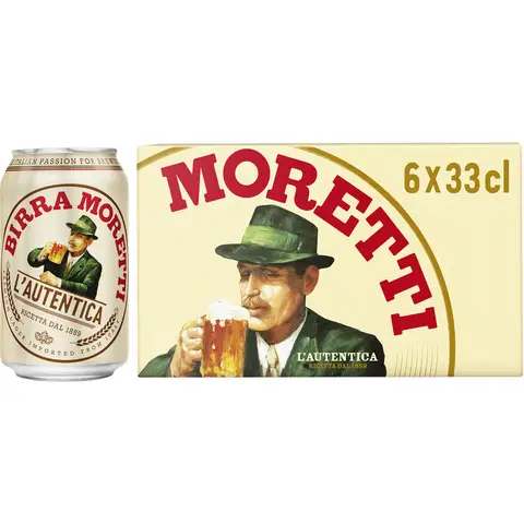 Birra Moretti L'Autentica Bier Blik 6 x 330ml