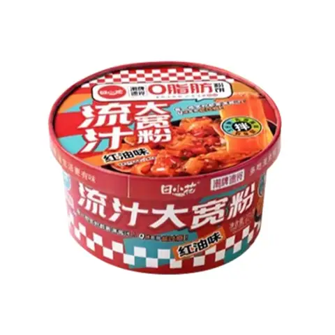 Tian Xiaohua 0 Fat Wide Noodle Capsicol Flavor271g 田小花碗装0脂流汁大宽粉红油味271g
