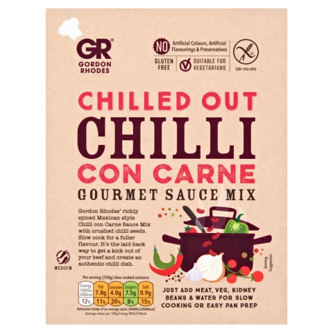 Gordon Rhodes Chilled Out Chilli Con Carne 75g