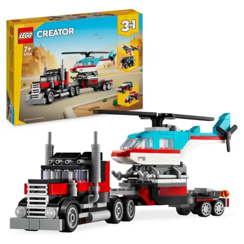 Lego 31146 Creator Flatbed Truck With Helicopter