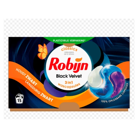 ROBIJN Classics 3in1 Laundry Capsules Black Velvet 15 Washes