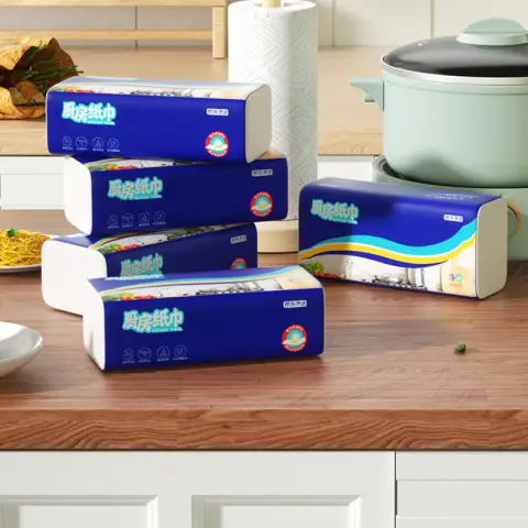 J.Zao Küchentuch - 8 Packungen ausziehbare Papiertücher - 80 Blatt - Küche Servietten
