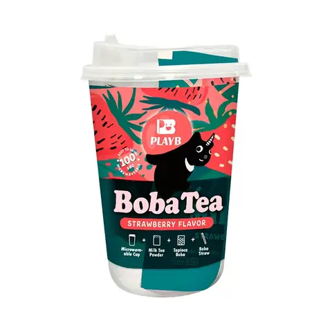 JENI PLAYB Bubble Tea Becher Erdbeer-Geschmack 1x 85 g