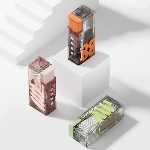 Tragbarer automatischer Zahnseidespender für Zuhause und unterwegs, Orange