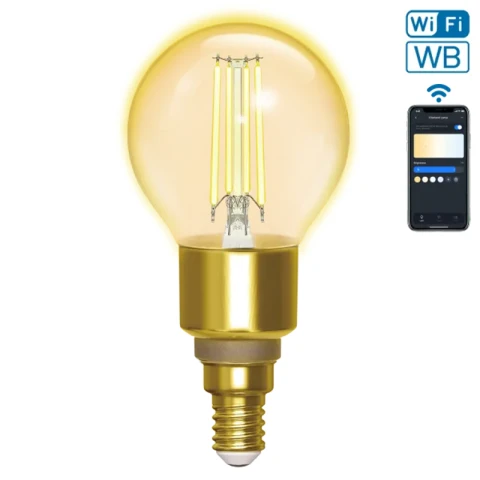 Aigostar WiFi WB Smart Glühlampe G45 E14 (Bernstein)